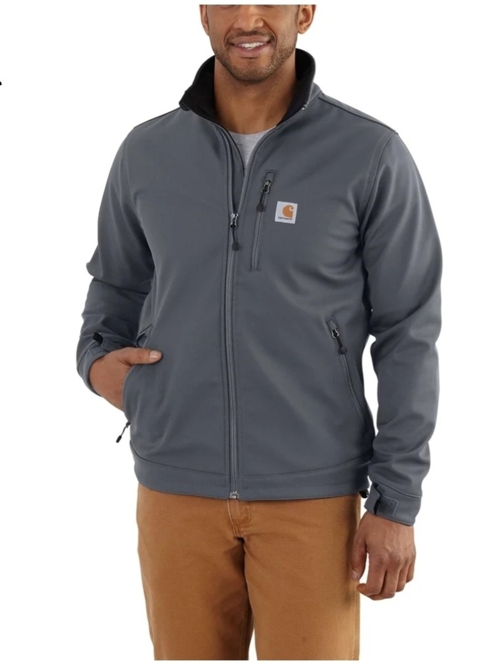 Carhartt Men's Crowley Softshell Jacket - Charcoal, Size Small